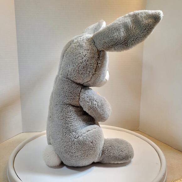 Gray Bunny Rabbit Plush Stuffed Animal 18" Holding Carrot Animal Adventure - Picture 4 of 16